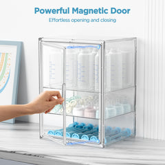 HBlife removable dividers illustrate flexible spacing for bottles and accessories