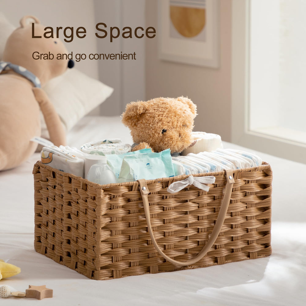 HBlife diaper caddy base inside shows stable foundation for heavy items.
