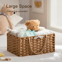 HBlife diaper caddy base inside shows stable foundation for heavy items.