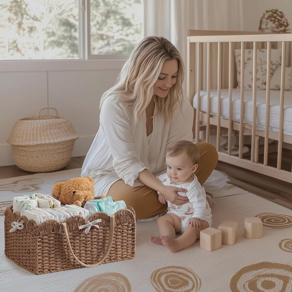 HBlife diaper caddy four piece detachable design saves space when not in use.