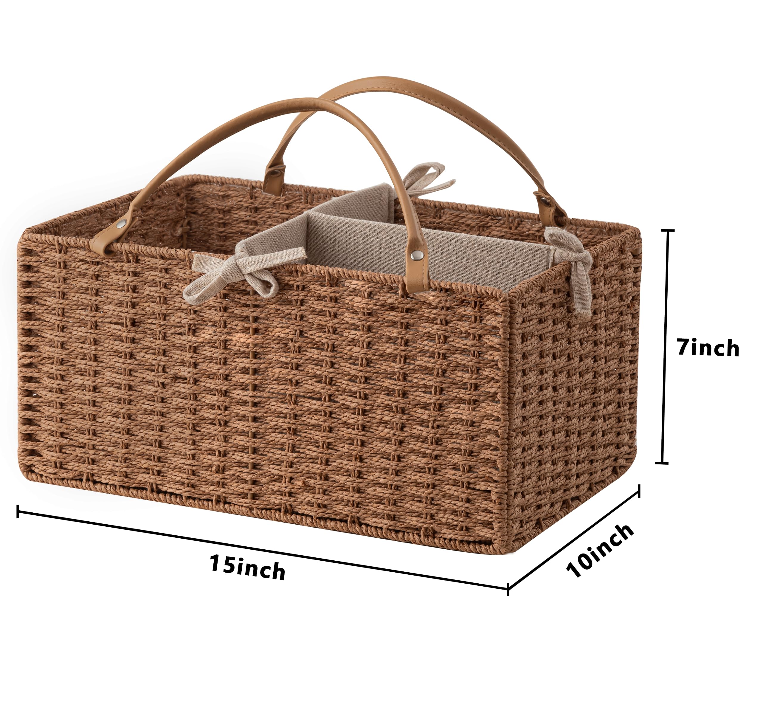 HBlife diaper caddy removable divider creates flexible compartments
