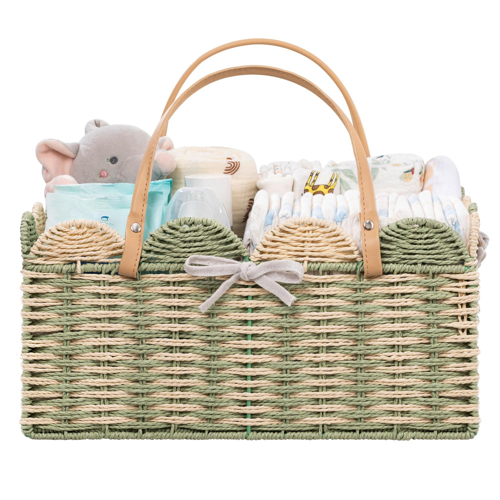 HBlife large diaper caddy with ample space for diapers and wipes.