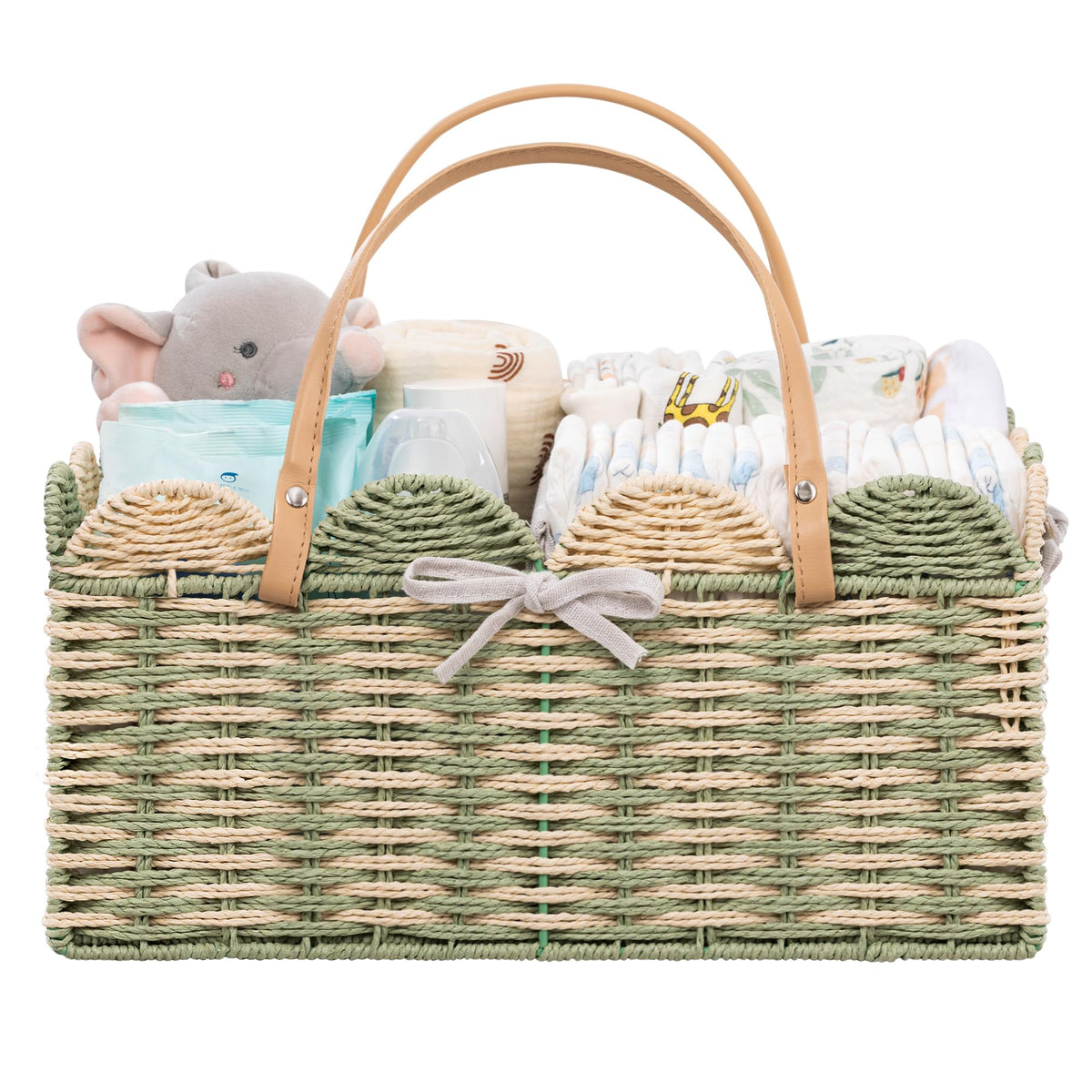 HBlife large diaper caddy with ample space for diapers and wipes.