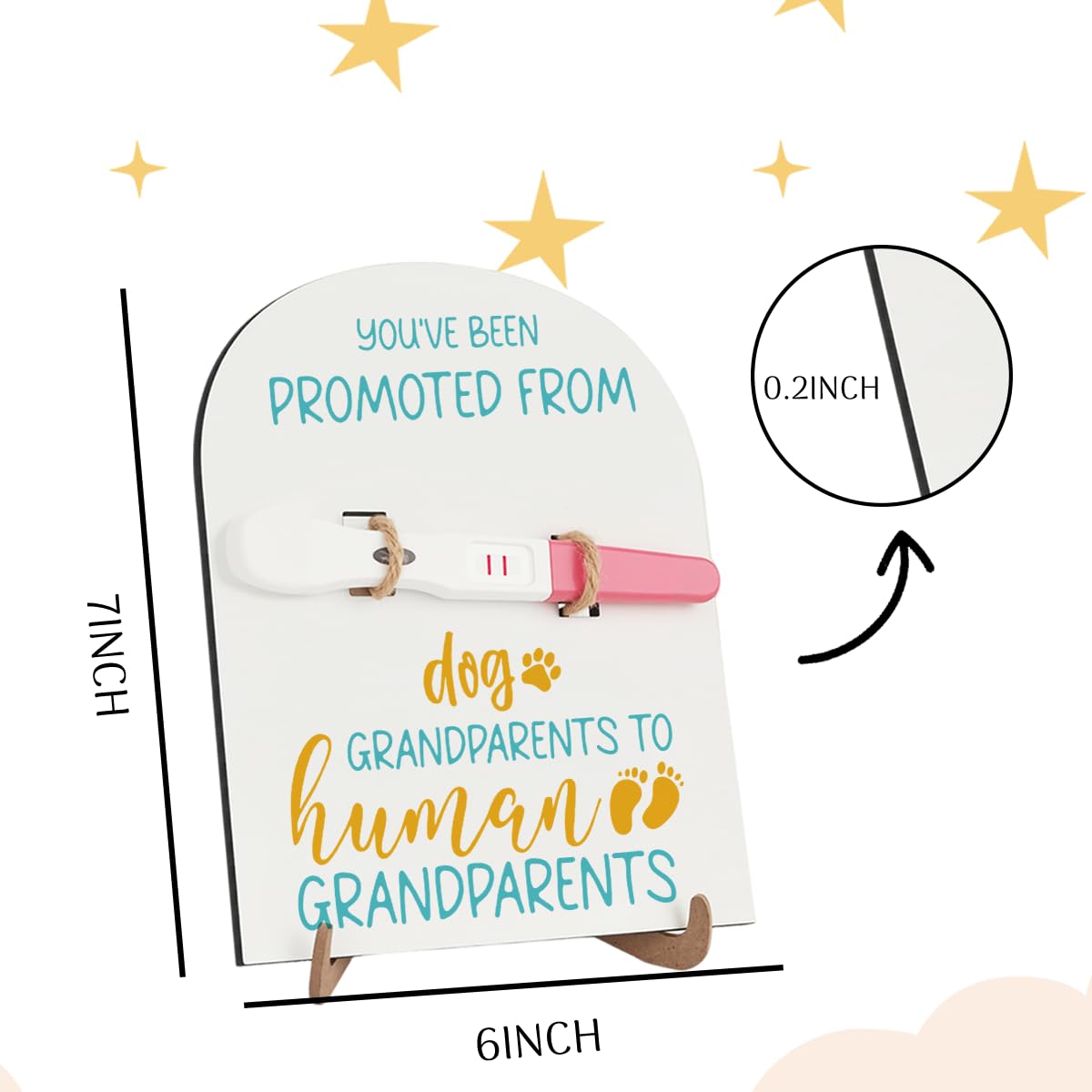 HDHBP pregnancy reveal sign for grandparents highlights family joy and keepsake value.
