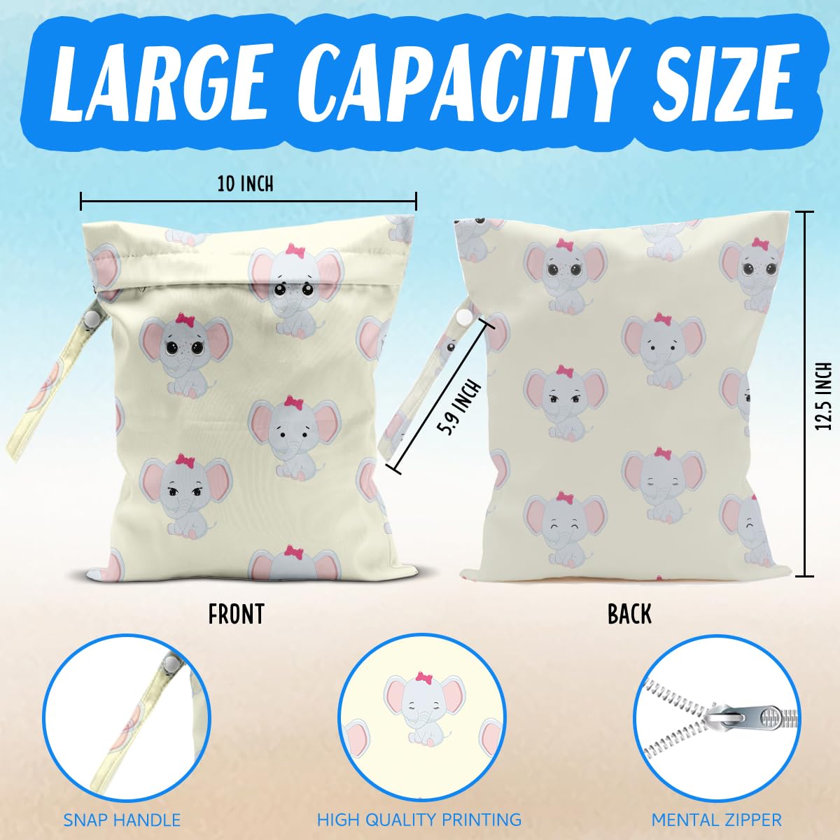 HDHBP wet bag waterproof material demonstrates leak protection during beach and pool days