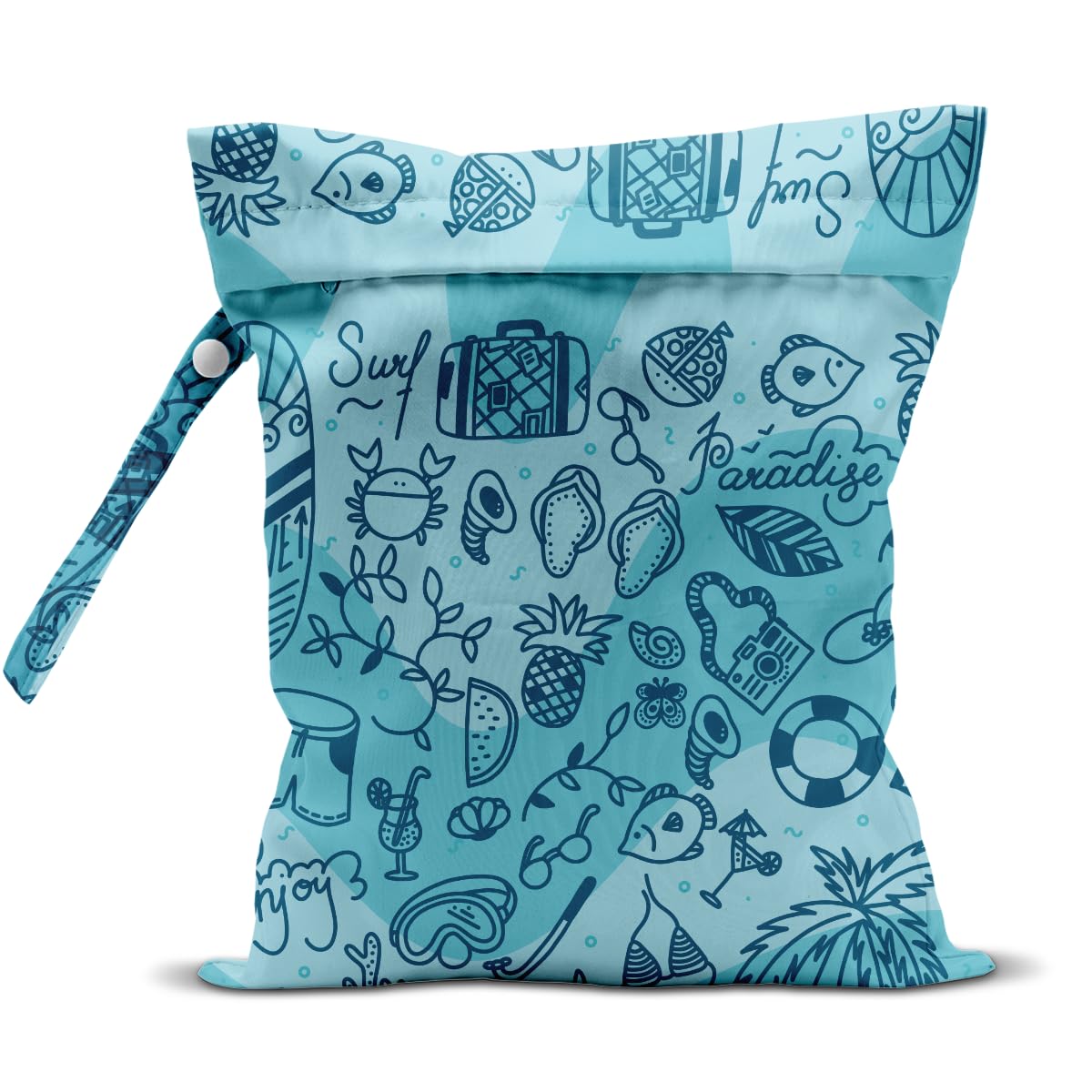 HDHBP wet dry bag for beach vacation storing wet and dry items separately, perfect for swimsuits.