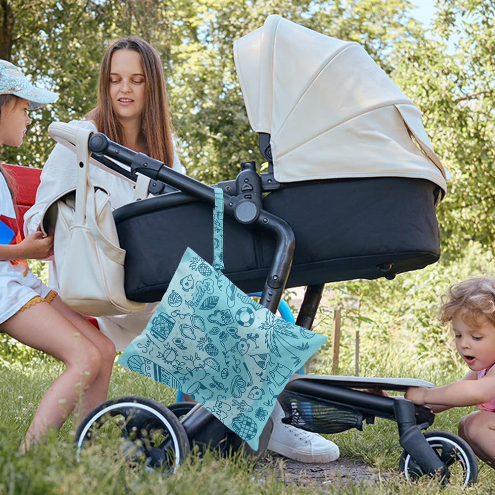 HDHBP wet bag on the go doubles as diaper bag storage for travel and outings.