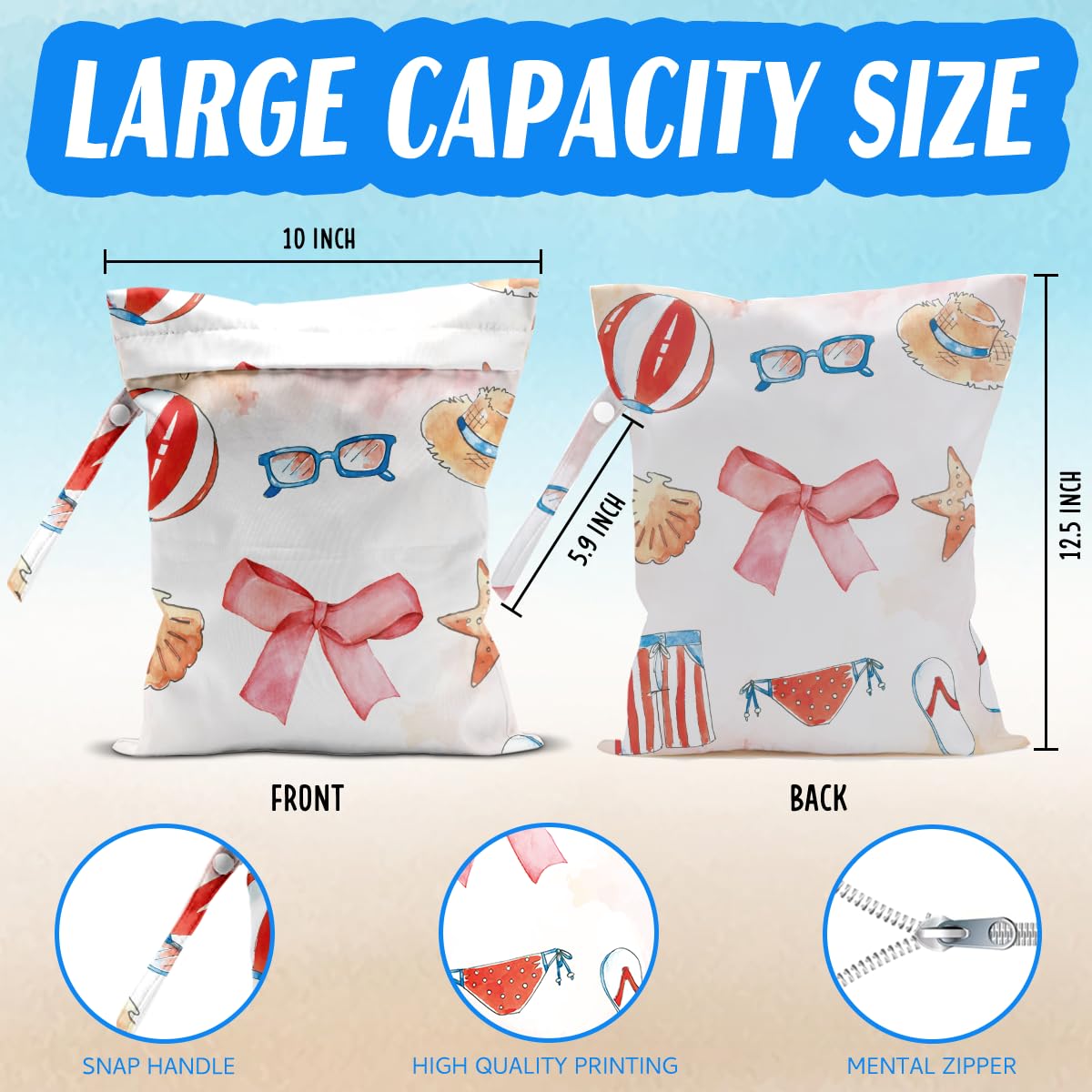 HDHBP wet dry bag dual compartments help organize gym gear and towels on the go.