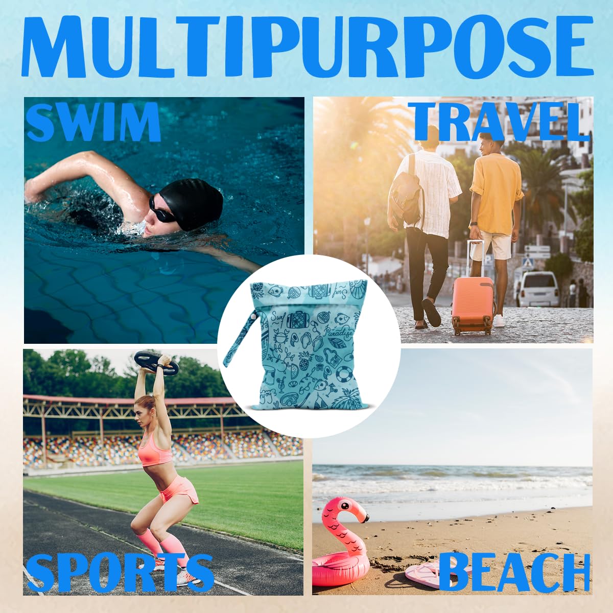 HDHBP travel-ready wet bag keeps mess contained in compact, lightweight design.