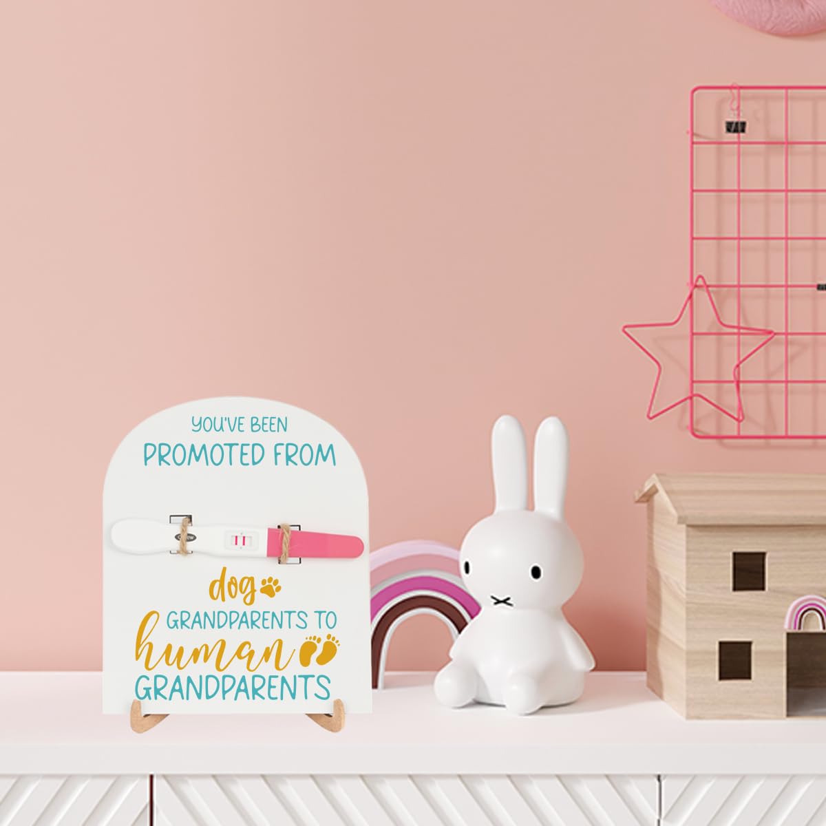 HDHBP wooden sign for family announcements adds charming nursery decor and memory.