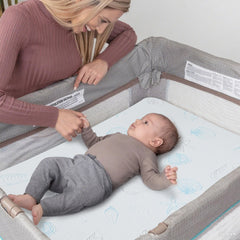 HDJOAPS pack-n-play mattress with removable zipper cover for quick cleaning