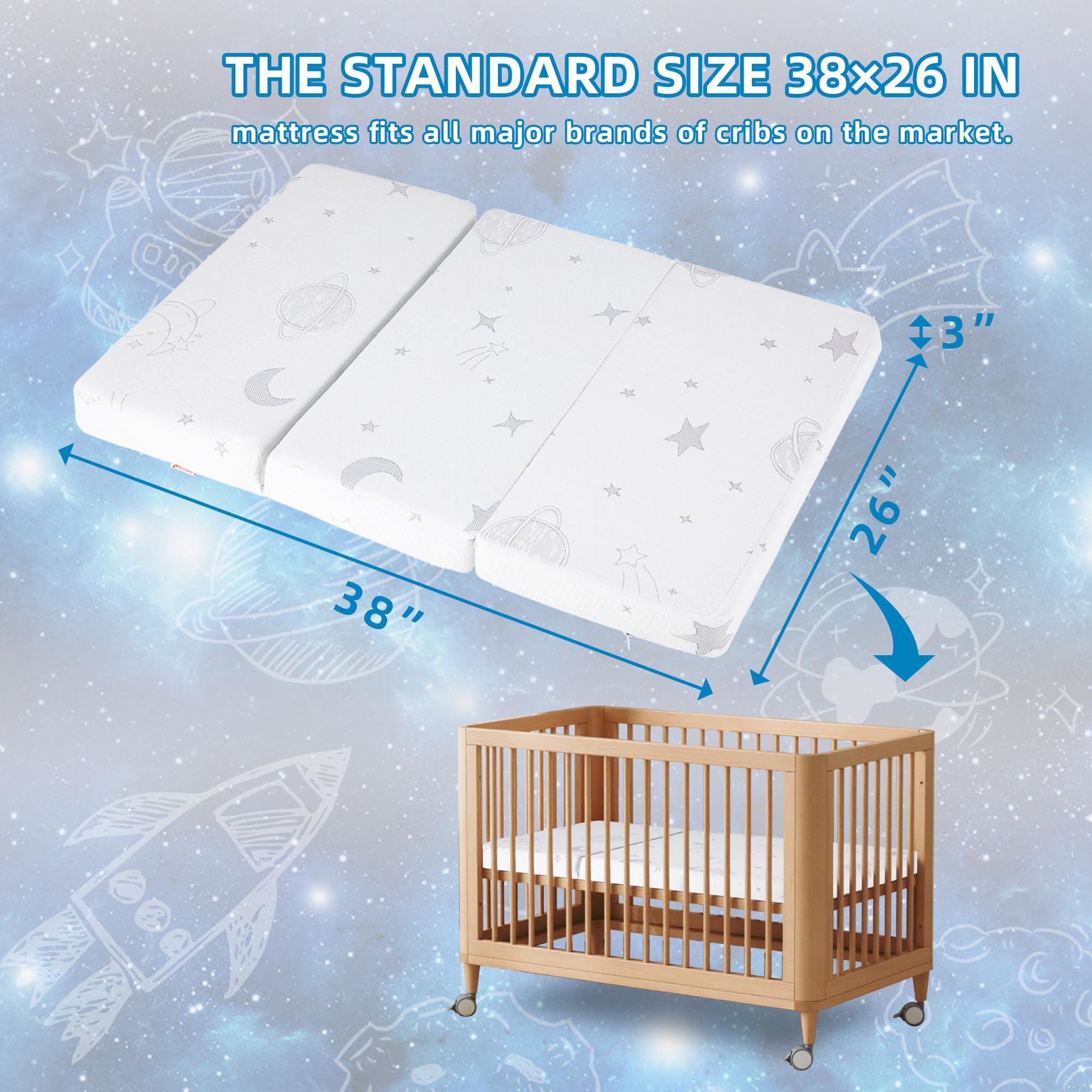 HDJOAPS Tri-fold design enables easy folding and compact travel storage.