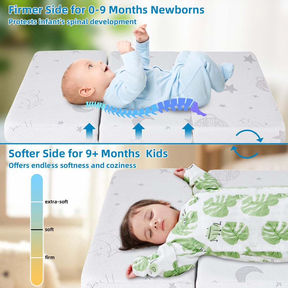 HDJOAPS Premium foam cushions baby for comfortable sleep during naps.