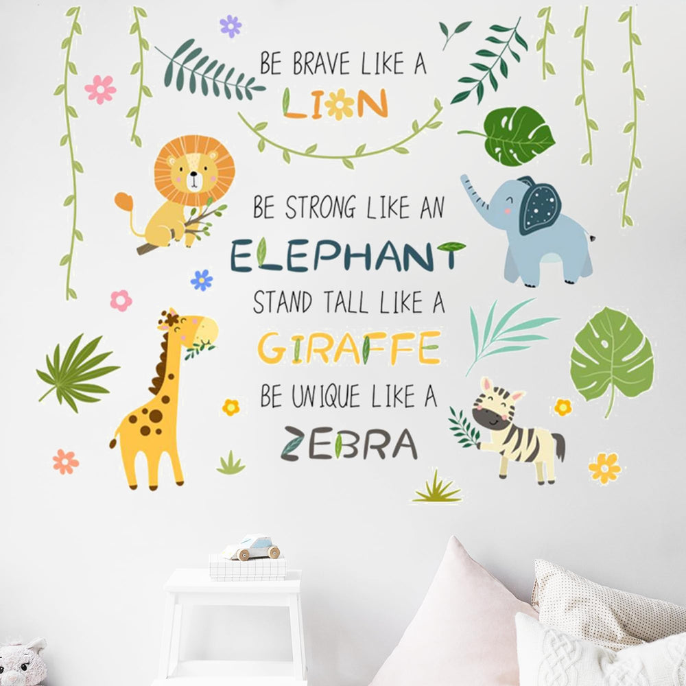 HDKXBEJ Jungle giraffe wall sticker brightens nurseries and classrooms.