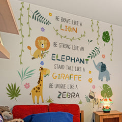 HDKXBEJ Jungle lion wall sticker enhances bedroom vibe with bold focal point.