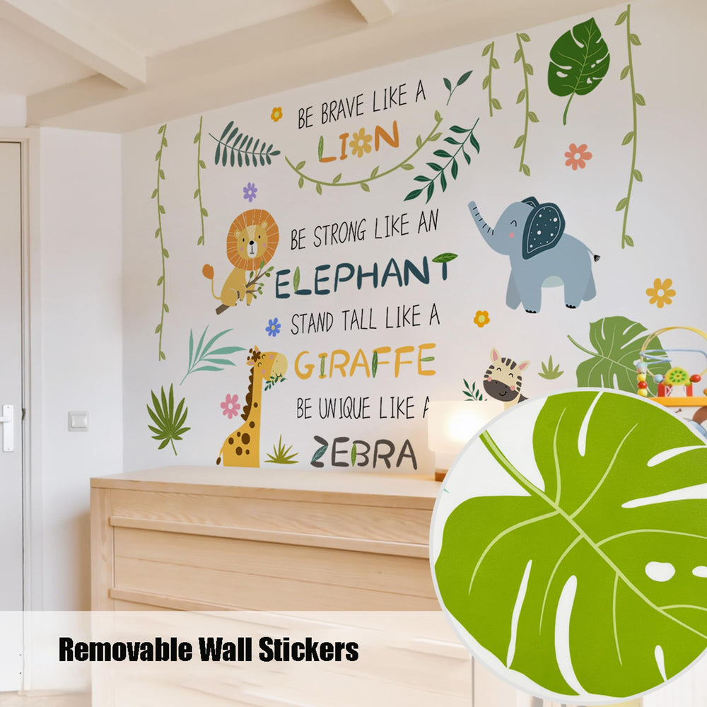 HDKXBEJ Jungle zebra wall sticker provides lively accent for playrooms.