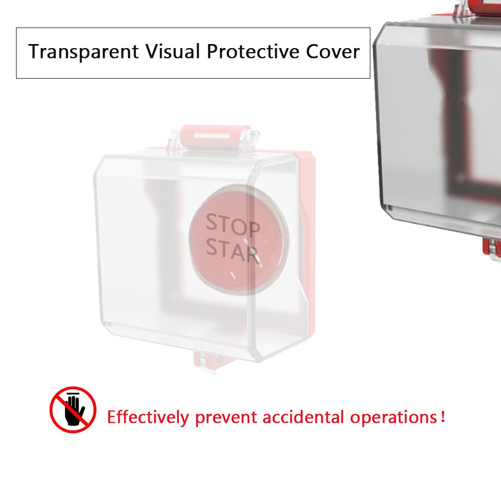 Hdtyyln emergency button cover made of durable PC plastic.