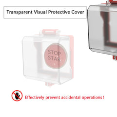 Hdtyyln emergency button cover made of durable PC plastic.