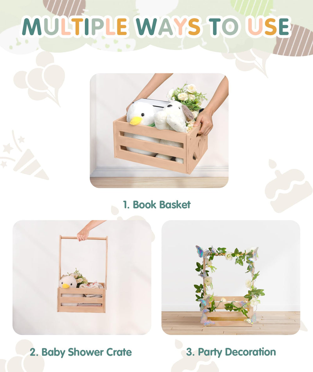 HDUYFYD wooden crate storage design blends with furniture while keeping items organized.