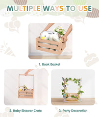 HDUYFYD wooden crate storage design blends with furniture while keeping items organized.
