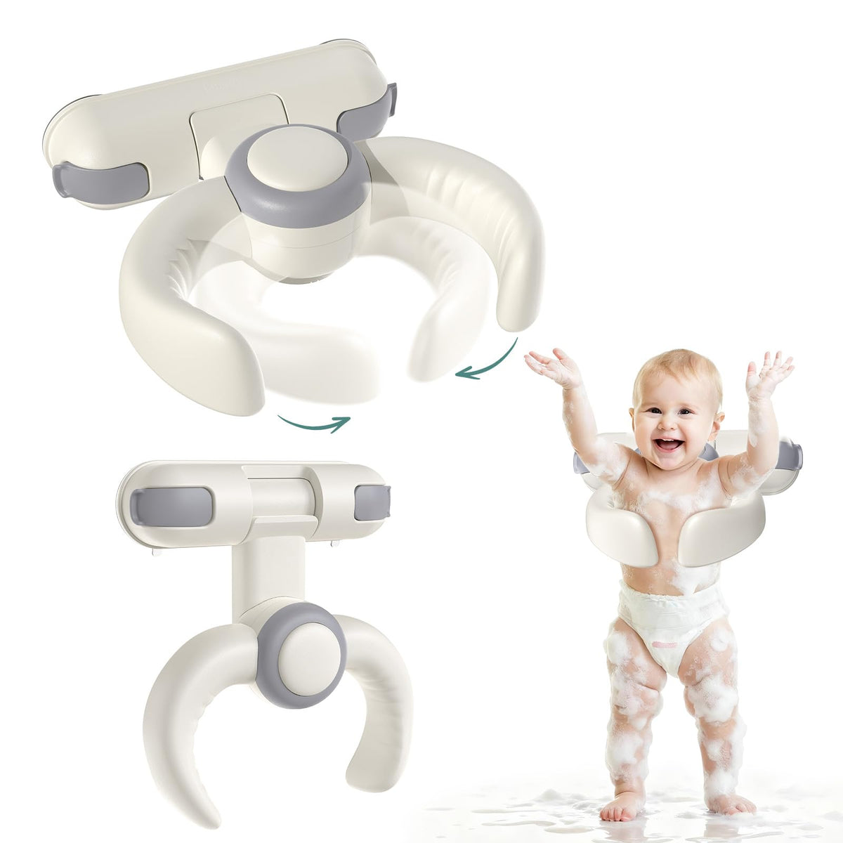 HDUYFYD baby bath stand wall-mounted with strong suction cups for stable baths