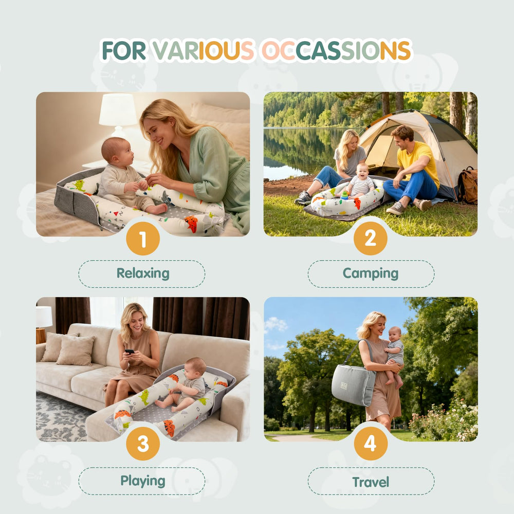 HDUYFYD grow-with-baby lounge expands as your little one grows.
