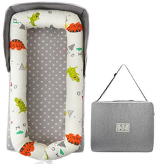 HDUYFYD portable baby lounger with crocodile print, foldable for on-the-go comfort.