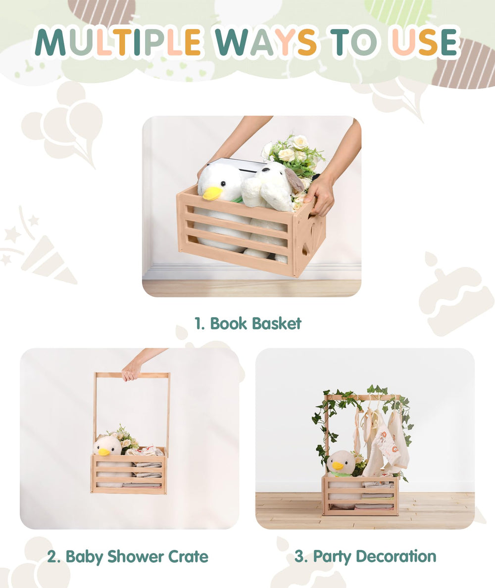 HDUYFYD crate with hollowed side patterns for decorative charm