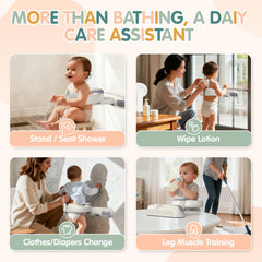 HDUYFYD foldable bath stand enables easy storage after bath time