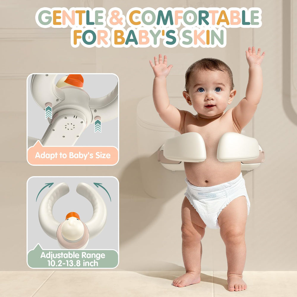HDUYFYD toddler bath stand with anti-slip padding for stable bath time.