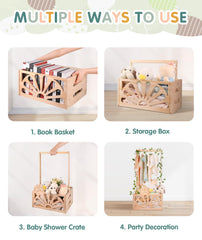 HDUYFYD large wooden crate providing ample storage space for nursery gear