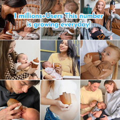 HE OR SHE silicone baby bottle wide neck 65mm eases cleaning and filling
