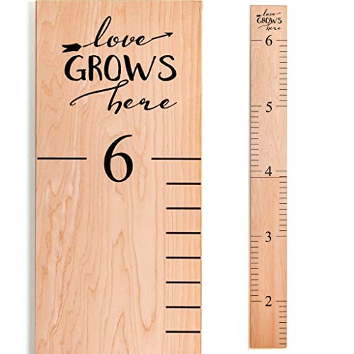 Headwaters Studio growth chart showing 63-inch wall measurement for growing families.