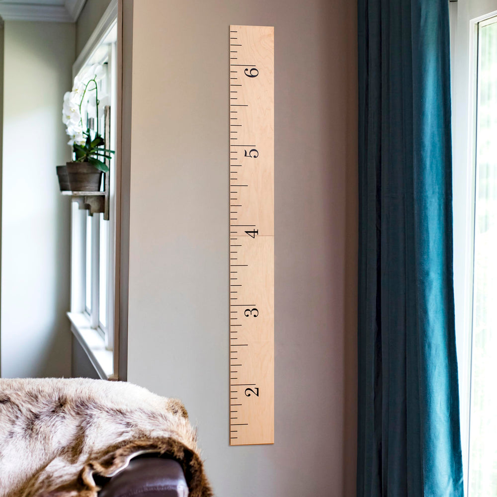 Headwaters Studio growth chart in a kid room as stylish decor and measuring tool
