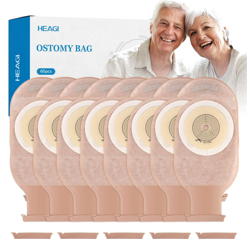 Heagimed 60-pack ostomy bags kit for bulk daily care.