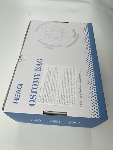 Heagimed box shows 20 bags ready for daily ostomy care.