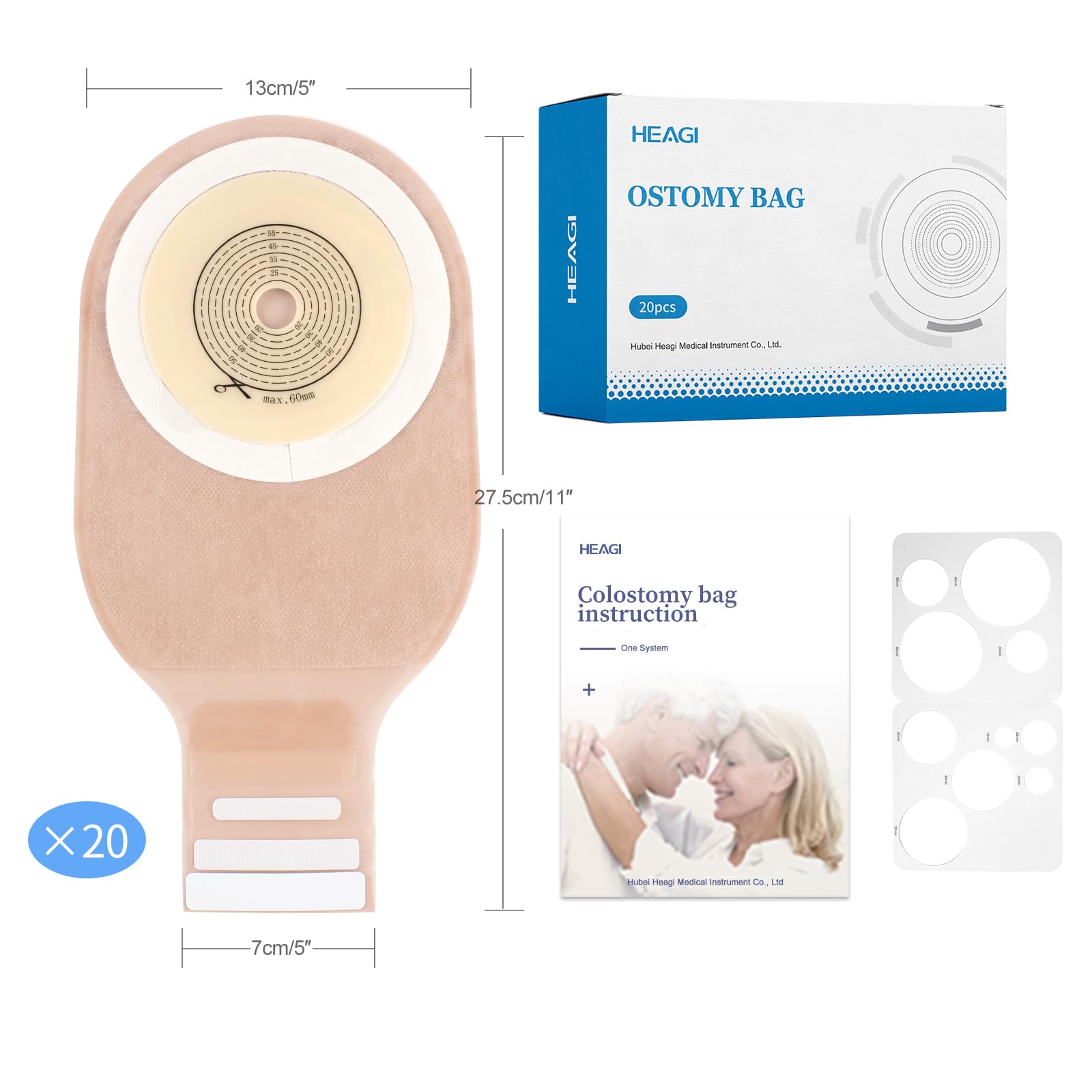 Heagimed instruction booklet guides proper ostomy care.
