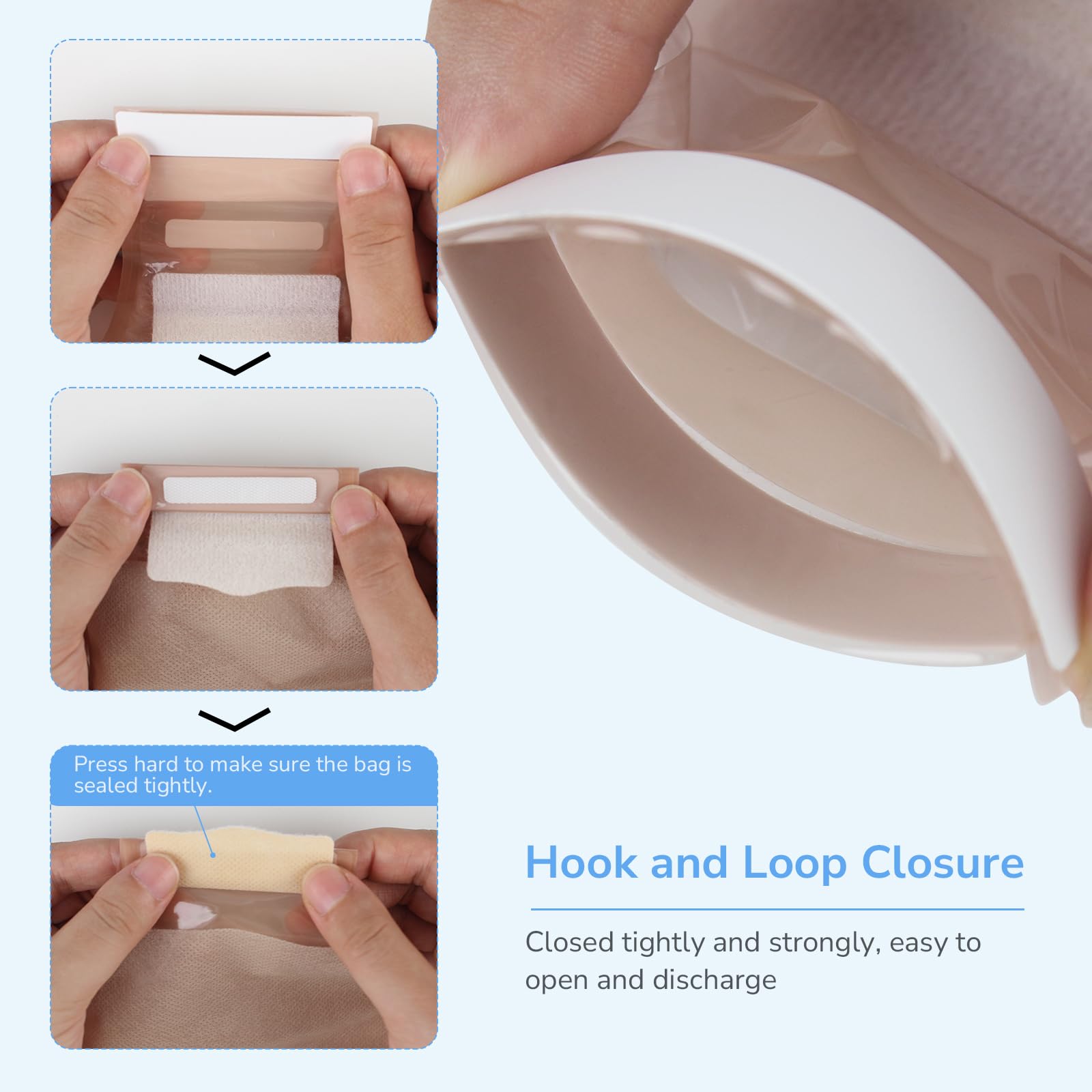 Heagimed odor-resistant bags with carbon filter for odor control.