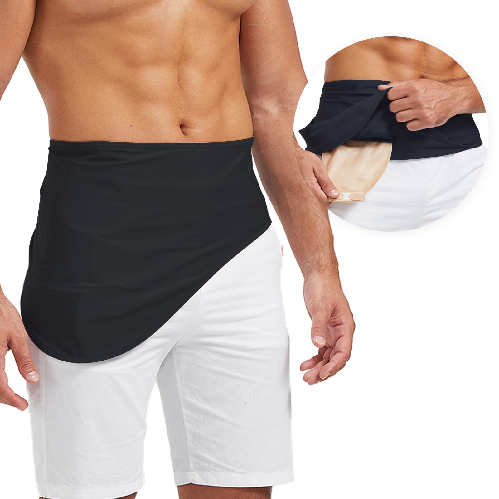 Heagimed ostomy belt with adjustable outer closure for secure fit during daily activity.