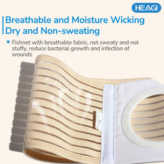 Heagimed ostomy belt elastic fit adapts to multiple body types.