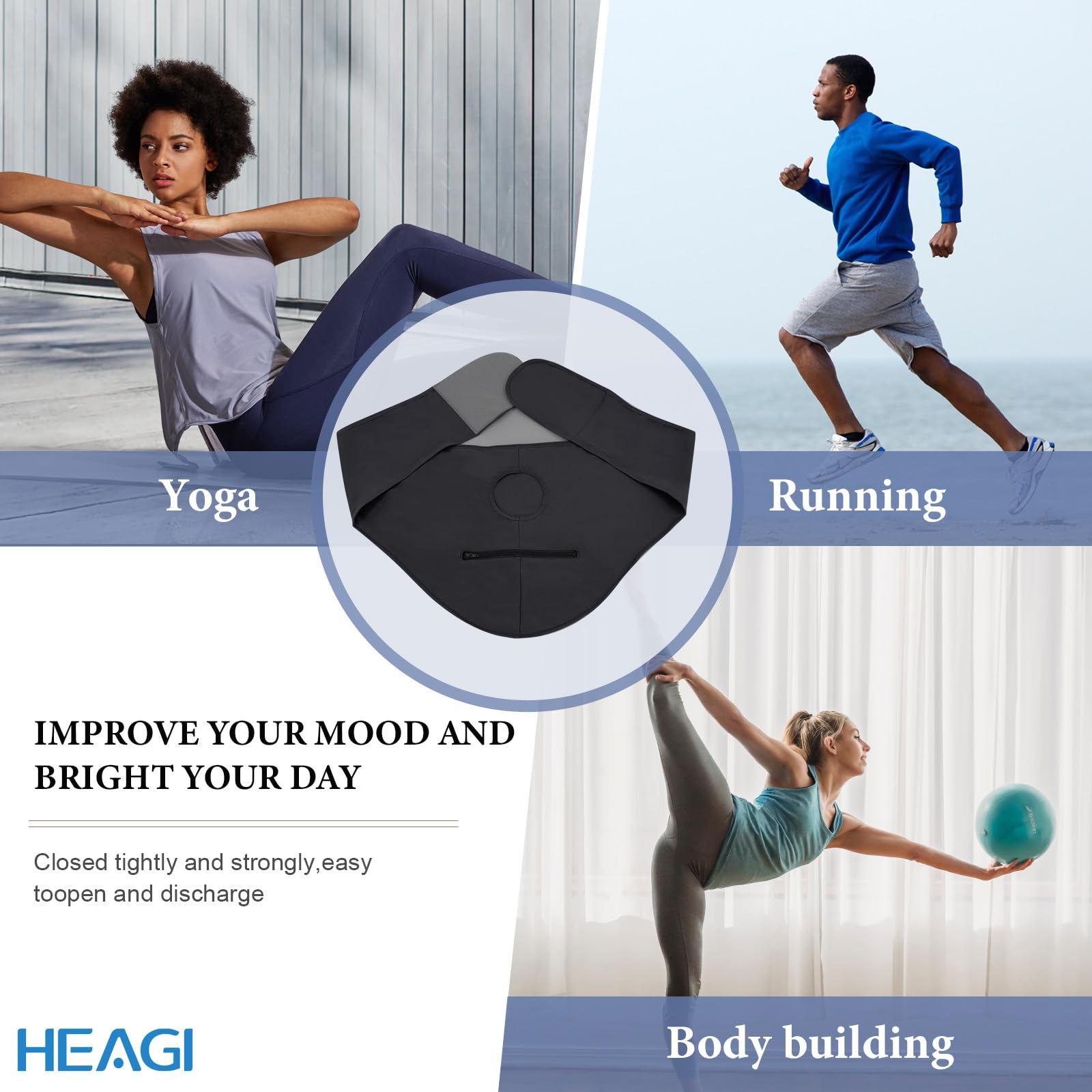 Soft, breathable fabric of Heagimed ostomy belt ensures comfortable all-day wear.