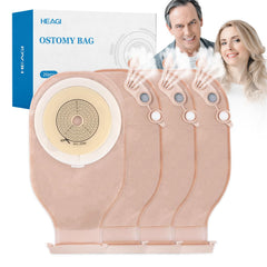 Heagimed packaging shows 20 colostomy bags for ready-to-use care.