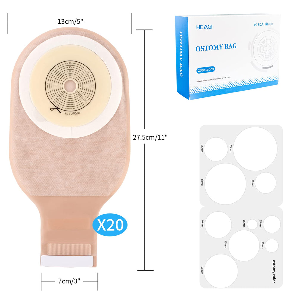 Package includes stoma measurement card and instruction manual for easy setup