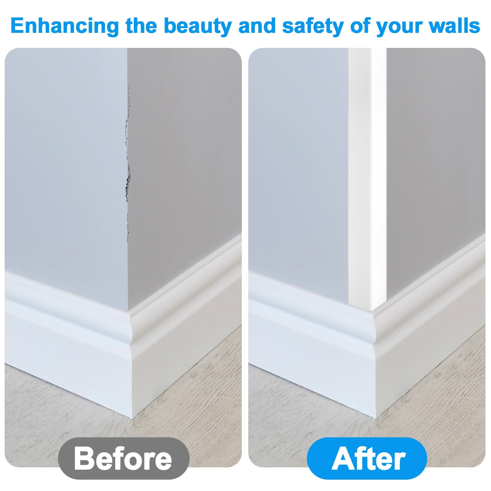 HEAINAIYOO wall and furniture corner trim shown on cabinet edge enhances durability