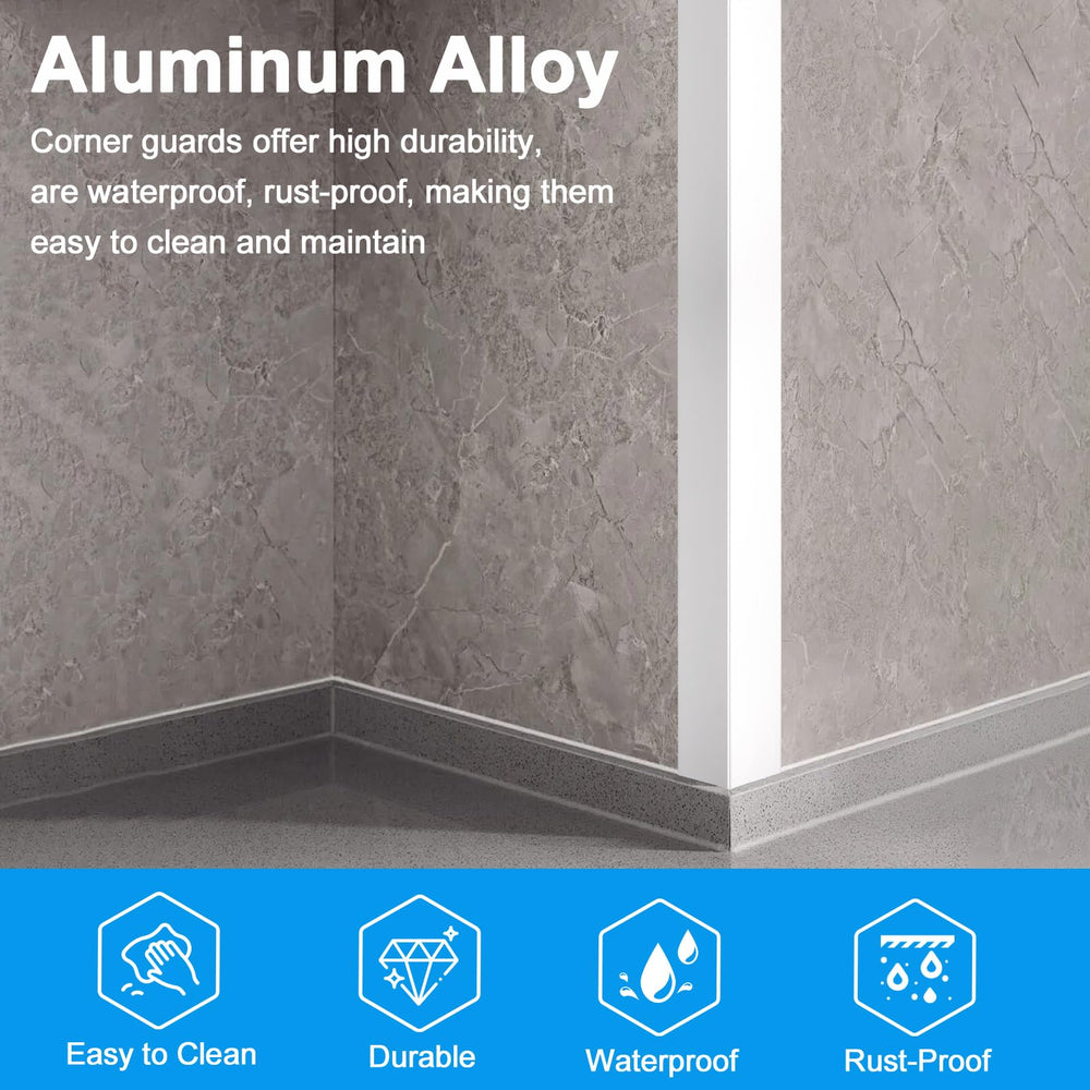 HEAINAIYOO white kitchen-bath corner guard on tile edge resists moisture