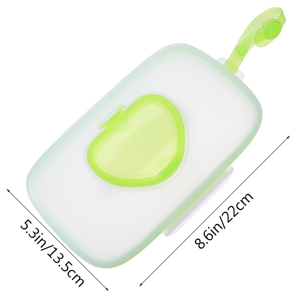Healeved Wipes Dispenser green in diaper bag for tidy organization.