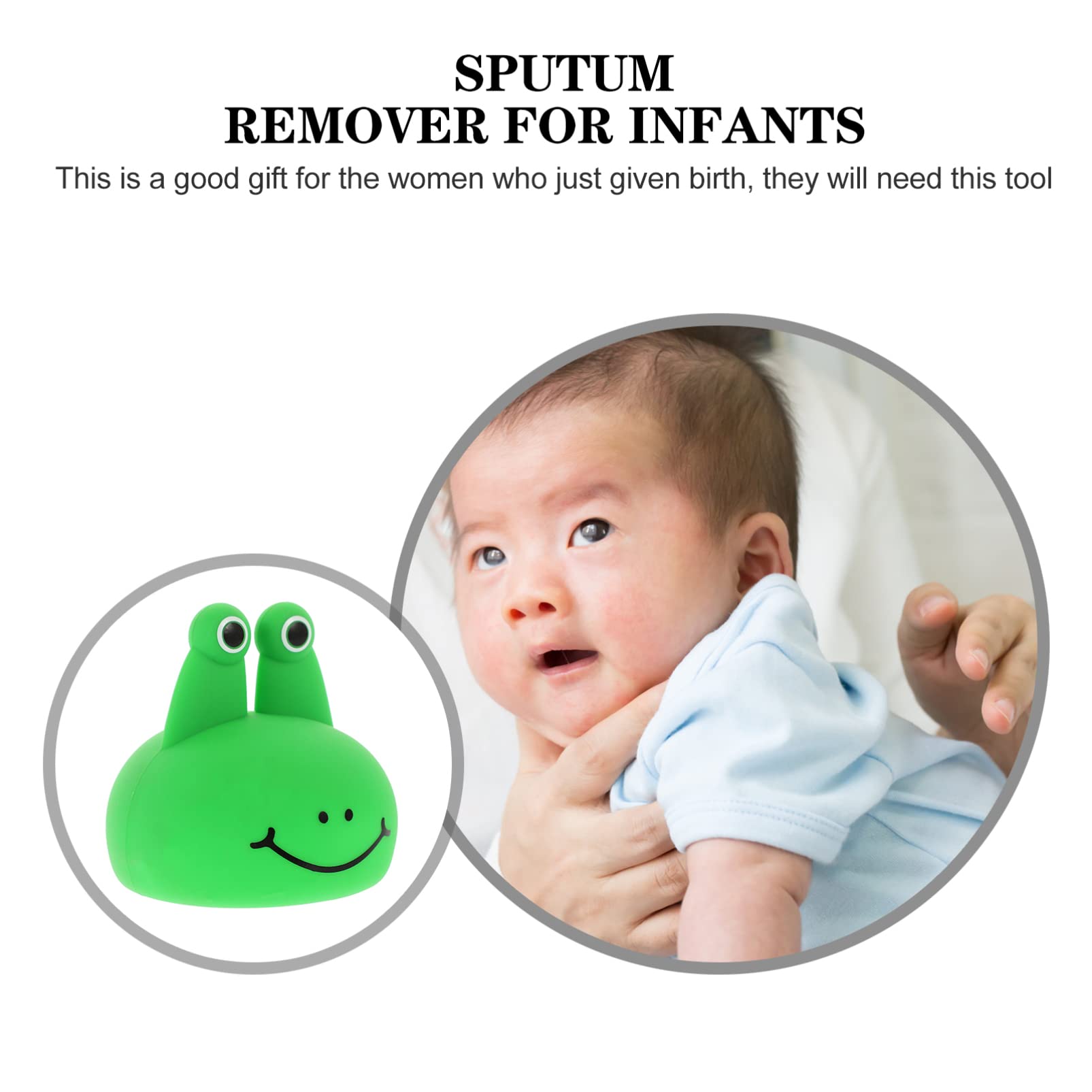 Healifty phlegm remover close-up shows silicone material and baby-safe features