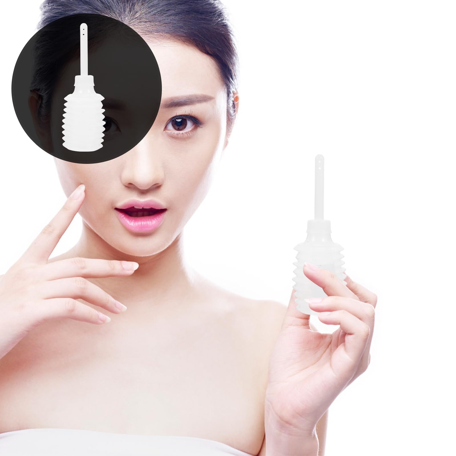 Healifty transparent bottle enabling quick fluid checks during cleansing