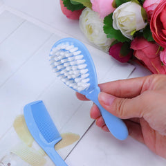 HEALLILY blue set includes brush and comb for safe newborn styling.