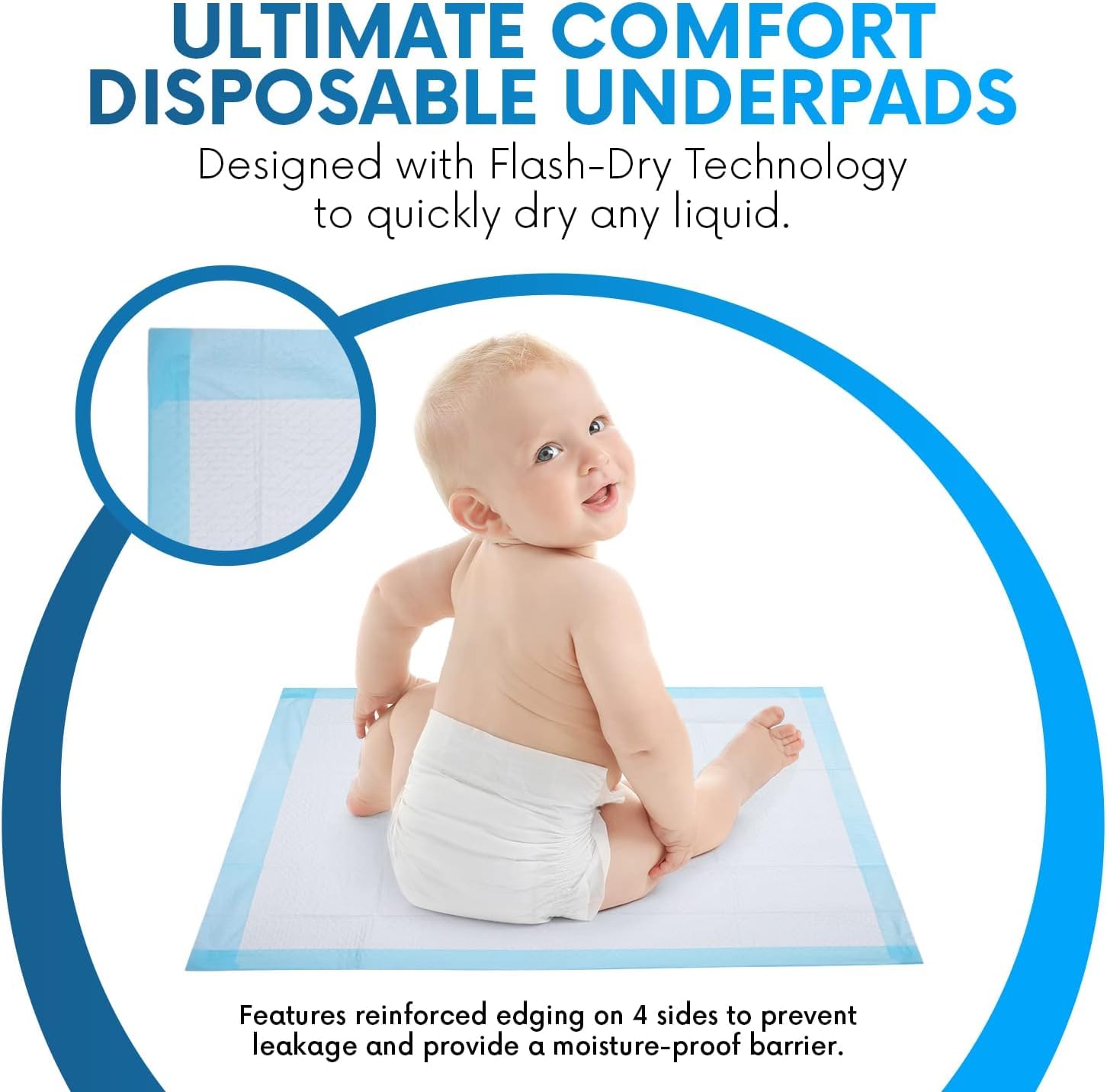 Healqu waterproof disposable mat ready for on-the-go diaper changes.